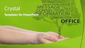  Presentation with internet communication - Amazing slides having concept-conceptual-tree-word-cloud backdrop and a shamrock green colored foreground