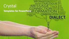  Presentation with internet communication - Slides having concept-conceptual-tree-word-cloud background and a shamrock green colored foreground