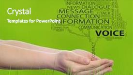 Presentation with internet communication - Beautiful PPT layouts featuring concept-conceptual-tree-word-cloud backdrop and a shamrock green colored foreground