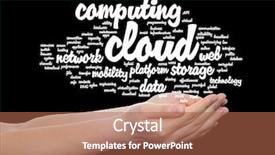  Presentation with web technology - Beautiful theme featuring concept conceptual web cloud computing backdrop and a red colored foreground