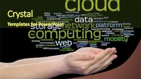  Presentation with web technology - Audience pleasing PPT theme consisting of concept conceptual web cloud computing backdrop and a tawny brown colored foreground