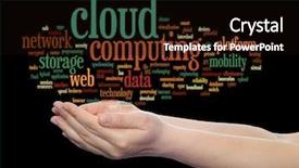  Presentation with cloud computing - PPT theme enhanced with concept conceptual web cloud computing background and a wine colored foreground
