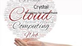  Presentation with web technology - PPT layouts enhanced with cloud computing technology abstract wordcloud background and a white colored foreground