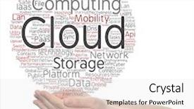  Presentation with web technology - Cool new PPT layouts with cloud computing technology abstract wordcloud backdrop and a white colored foreground