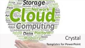  Presentation with web technology - Theme featuring cloud computing technology abstract wordcloud background and a white colored foreground