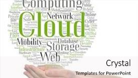  Presentation with web technology - Colorful slide set enhanced with cloud computing technology abstract wordcloud backdrop and a white colored foreground