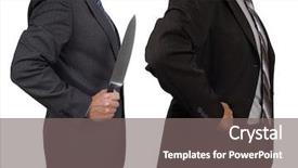  Presentation with conflict - Cool new presentation theme with concept conflict in the office backdrop and a gray colored foreground