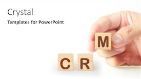  Presentation with innovation - Cool new theme with concept creative idea and innovation wooden cube block in hand with symbol backdrop and a white colored foreground