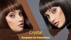  Presentation with hair color - Presentation theme with concept-depicting-two-hair-color background and a tawny brown colored foreground