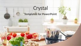  Presentation with balance diet - Slide set with concept food for a family background and a light gray colored foreground