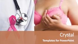  Presentation with breast cancer - Slide deck enhanced with concept for breast cancer background and a coral colored foreground