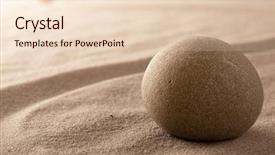  Presentation with stone balance - Amazing PPT theme having concept for relaxation meditation purity backdrop and a lemonade colored foreground