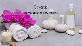  Presentation with spa salon - Beautiful presentation design featuring concept-for-spa-salon-white backdrop and a light gray colored foreground