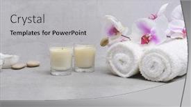  Presentation with spa concept stone - Presentation theme with concept-for-spa-salon background and a light gray colored foreground