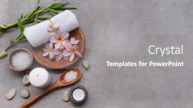  Presentation with spa concept stone - Audience pleasing presentation theme consisting of concept-for-spa-salon backdrop and a gray colored foreground