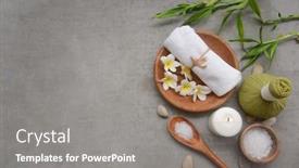  Presentation with spa concept stone - Amazing PPT layouts having concept-for-spa-salon backdrop and a gray colored foreground