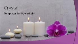  Presentation with spa concept stone - Amazing slide set having concept-for-spa-salon backdrop and a light gray colored foreground