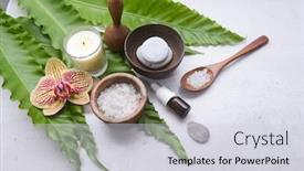  Presentation with spa concept stone - Colorful presentation theme enhanced with concept-for-spa-setting backdrop and a lemonade colored foreground