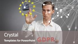  Presentation with gdpr - PPT layouts enhanced with concept general data protection regulation background and a gray colored foreground