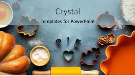  Presentation with fall food - Theme consisting of concept-homemade-fall-baking background and a light blue colored foreground