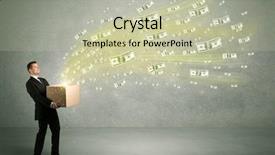  Presentation with successful person - Theme having concept illustrated with euro dollar background and a mint green colored foreground