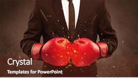  Presentation with puzzle pieces flying - Presentation design featuring concept illustrated with glowing residue background and a tawny brown colored foreground