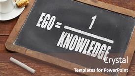  Presentation with cup coffee - Slide deck consisting of concept illustration of albert einstein background and a tawny brown colored foreground