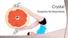  Presentation with clean water healthy concept - Amazing PPT theme having concept image about healthy lifestyle backdrop and a  colored foreground