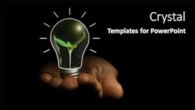  Presentation with light bulb - Audience pleasing slides consisting of concept-image-of-a-light backdrop and a  colored foreground