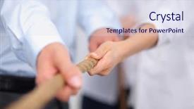  Presentation with business environment using laptops globe - Slides having concept image of business team background and a sky blue colored foreground