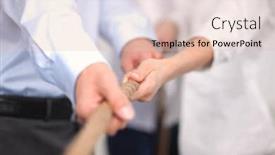  Presentation with element - Audience pleasing slide set consisting of concept image of business team using a rope as an element the teamwork on foreground backdrop and a lemonade colored foreground