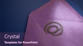  Presentation with email - Amazing theme having concept image of the email backdrop and a violet colored foreground