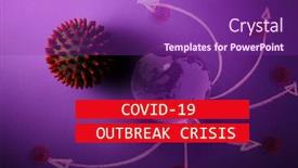  Presentation with health organization - Colorful theme enhanced with concept-images-of-covid-19 backdrop and a violet colored foreground