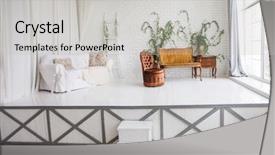  Presentation with interior design of classic white - Colorful slide set enhanced with concept interior design in white backdrop and a light gray colored foreground