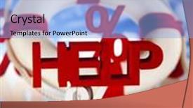  Presentation with percent - Slide deck consisting of concept life buoy with percent background and a light blue colored foreground