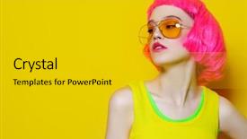  Presentation with pink beauty - Audience pleasing PPT layouts consisting of concept make-up and cosmetic backdrop and a gold colored foreground