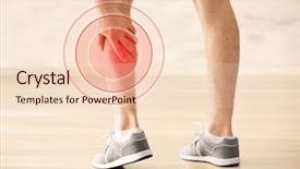  Presentation with pain - Presentation theme consisting of concept man suffering from pain background and a lemonade colored foreground