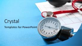  Presentation with scoliosis handwritten medical concept - Colorful PPT theme enhanced with concept medical manometer on blue backdrop and a light blue colored foreground