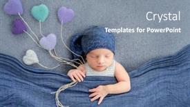  Presentation with newborn baby - Amazing presentation theme having concept-newborn-baby-boy-studio backdrop and a gray colored foreground
