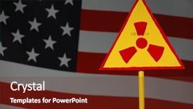  Presentation with nuclear - Audience pleasing slide deck consisting of concept nuclear security backdrop and a tawny brown colored foreground
