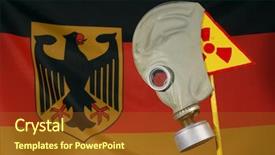  Presentation with nuclear - Amazing PPT theme having concept nuclear security backdrop and a tawny brown colored foreground