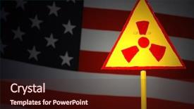  Presentation with nuclear - Beautiful slides featuring concept nuclear security backdrop and a wine colored foreground