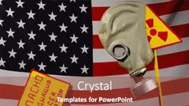  Presentation with nuclear - Theme with american catastrophe - concept nuclear security background and a tawny brown colored foreground