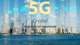  Presentation with cities - Cool new theme with concept-of-5g-networks backdrop and a light blue colored foreground