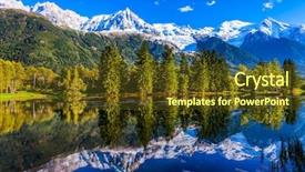  Presentation with mont blanc - Colorful PPT layouts enhanced with concept of active and ecotourism backdrop and a tawny brown colored foreground