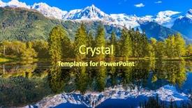  Presentation with mont blanc - Cool new presentation design with concept of active and ecotourism backdrop and a tawny brown colored foreground