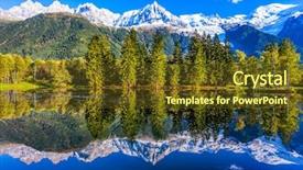  Presentation with mont blanc - PPT layouts with concept of active and ecotourism background and a tawny brown colored foreground