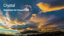  Presentation with sky sun - PPT theme having concept of active and ecotourism background and a ocean colored foreground