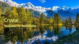  Presentation with alps - Cool new presentation theme with concept of active and ecotourism backdrop and a tawny brown colored foreground