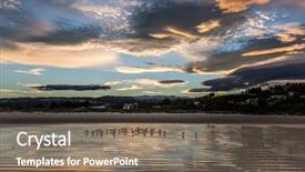  Presentation with ecotourism - Cool new presentation theme with concept of active and ecotourism backdrop and a violet colored foreground